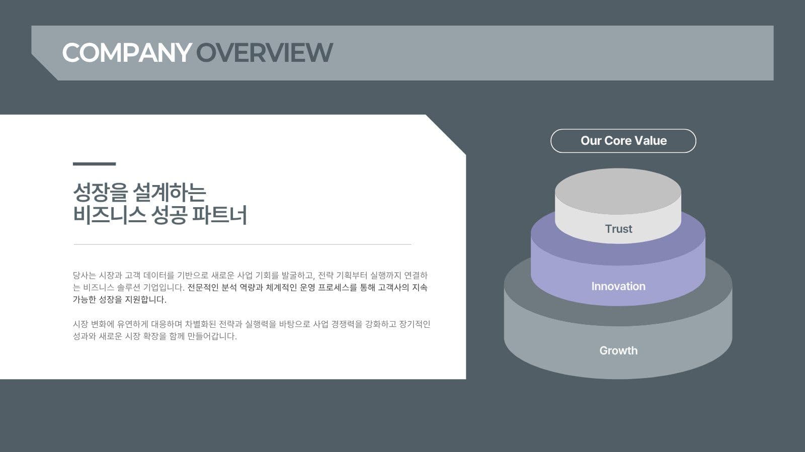 모던 비즈니스 피치덱 프레젠테이션