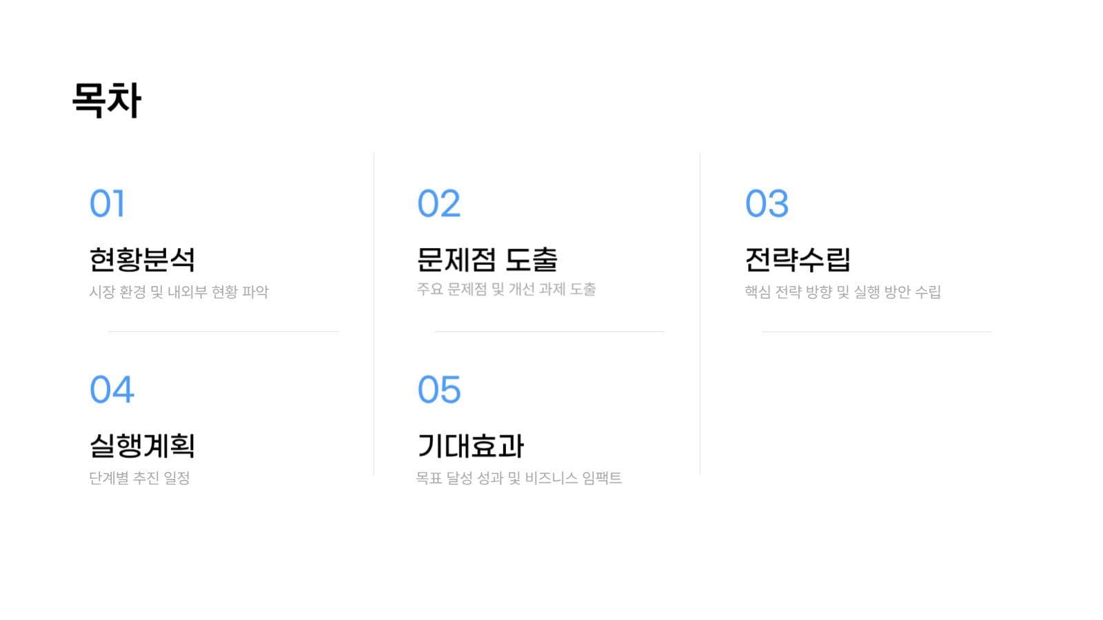 심플한 프로젝트 기획안 피피티