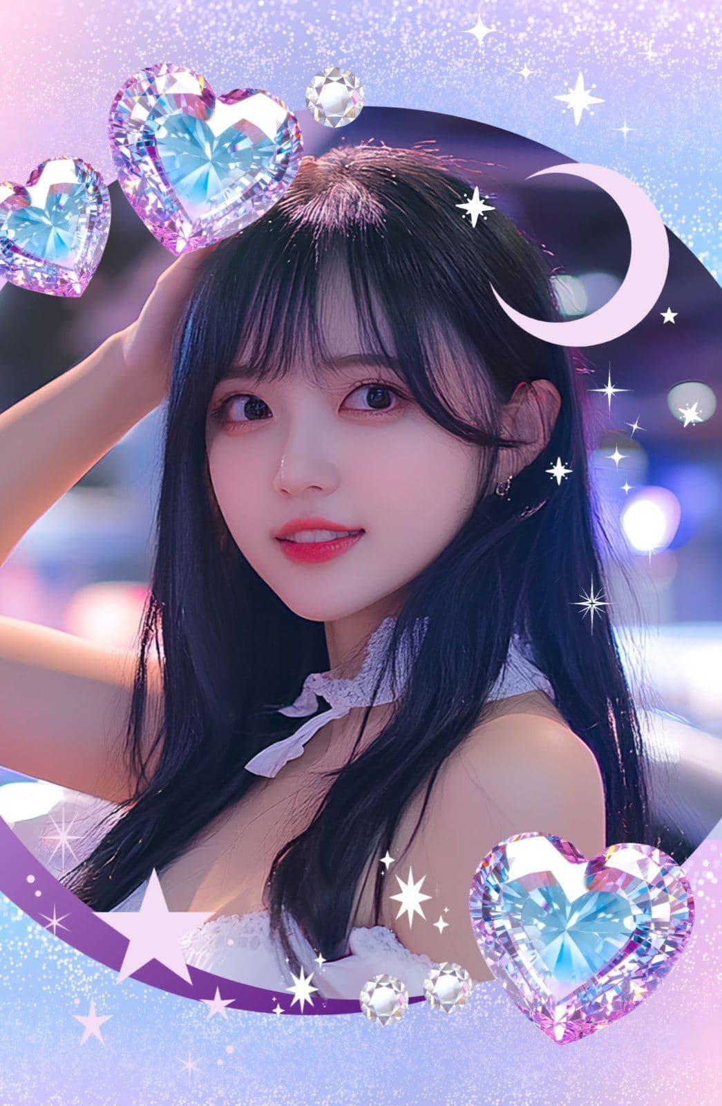 달빛 별빛 반짝 포토카드 프레임 