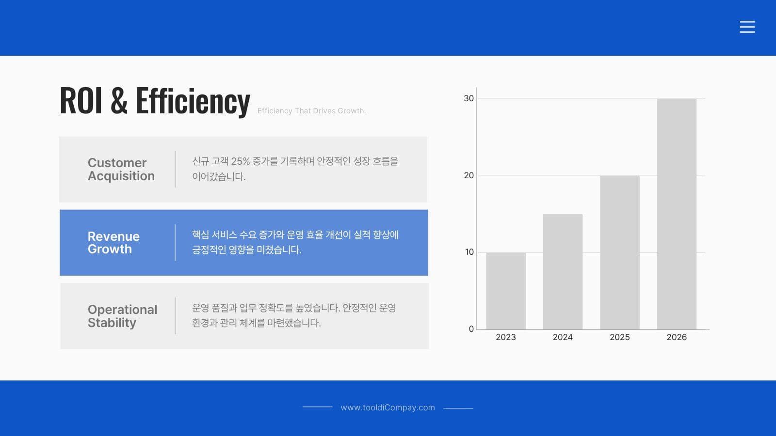 블루톤 깔끔한 비즈니스 보고서 제안서