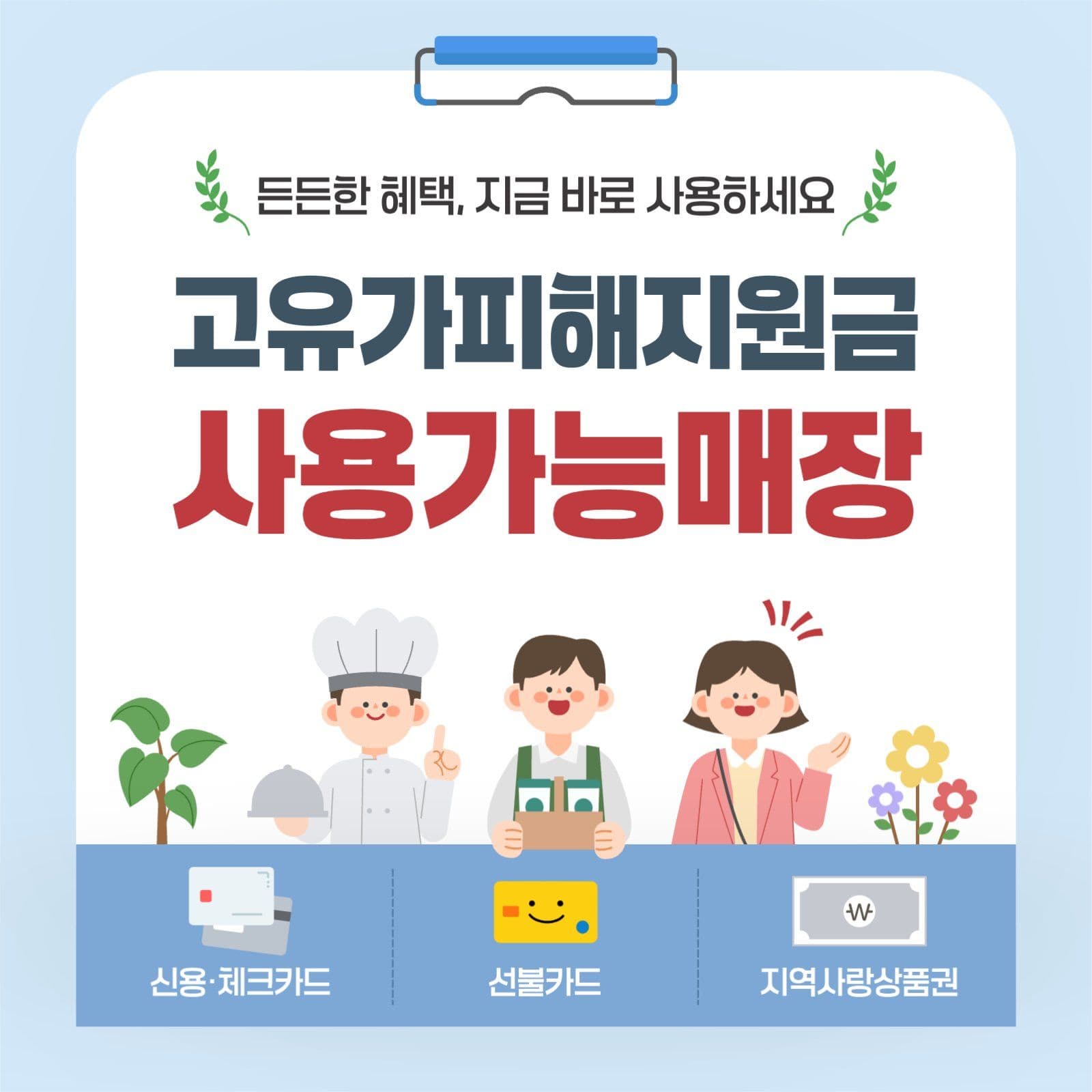 고유가 피해지원금 사용가능매장