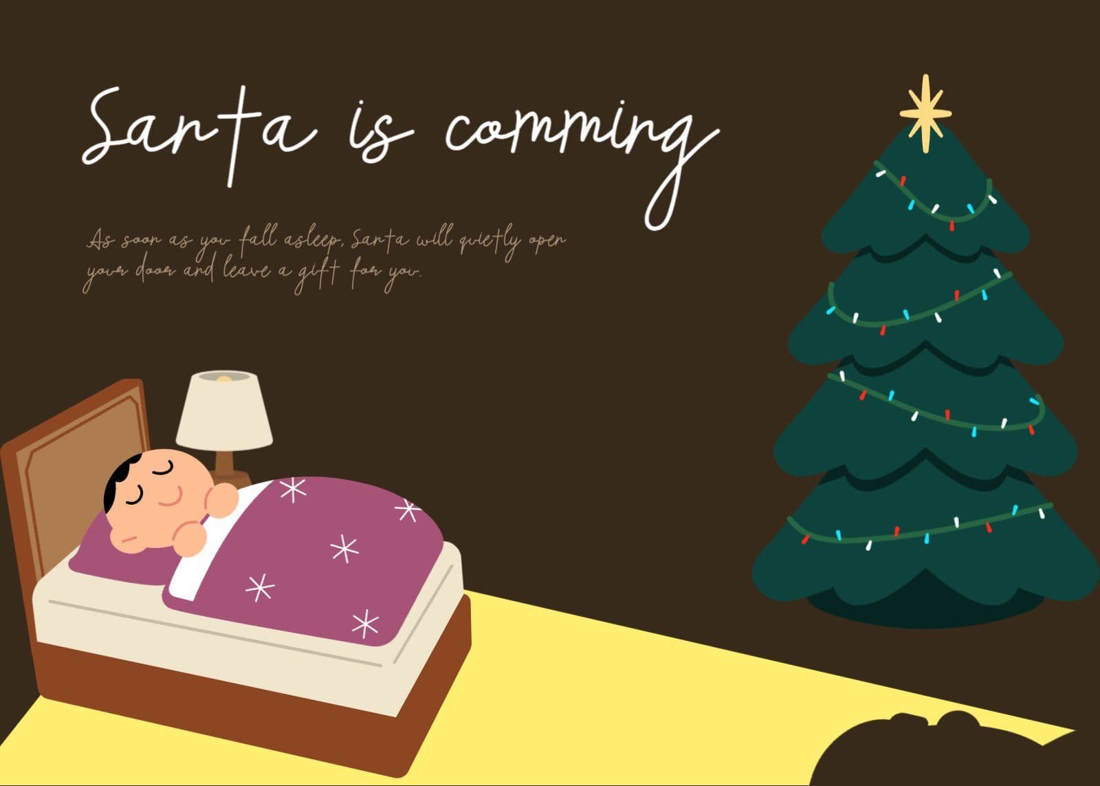 santa is comming 카드