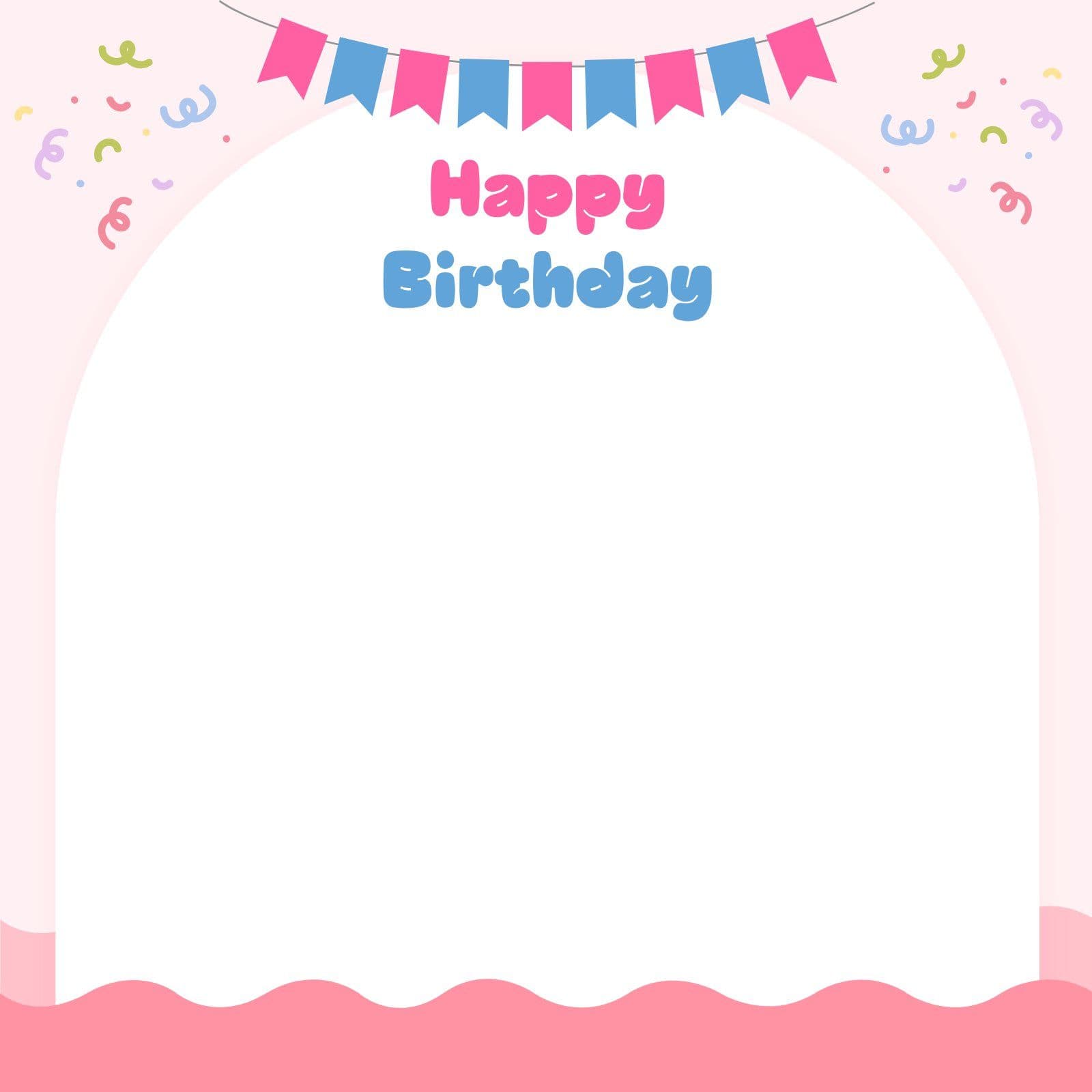 핑크생일축하 떡메모지 문구