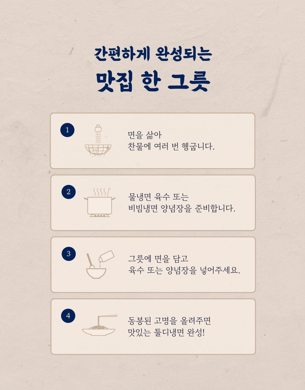 맛집 냉면 밀키트 상세페이지