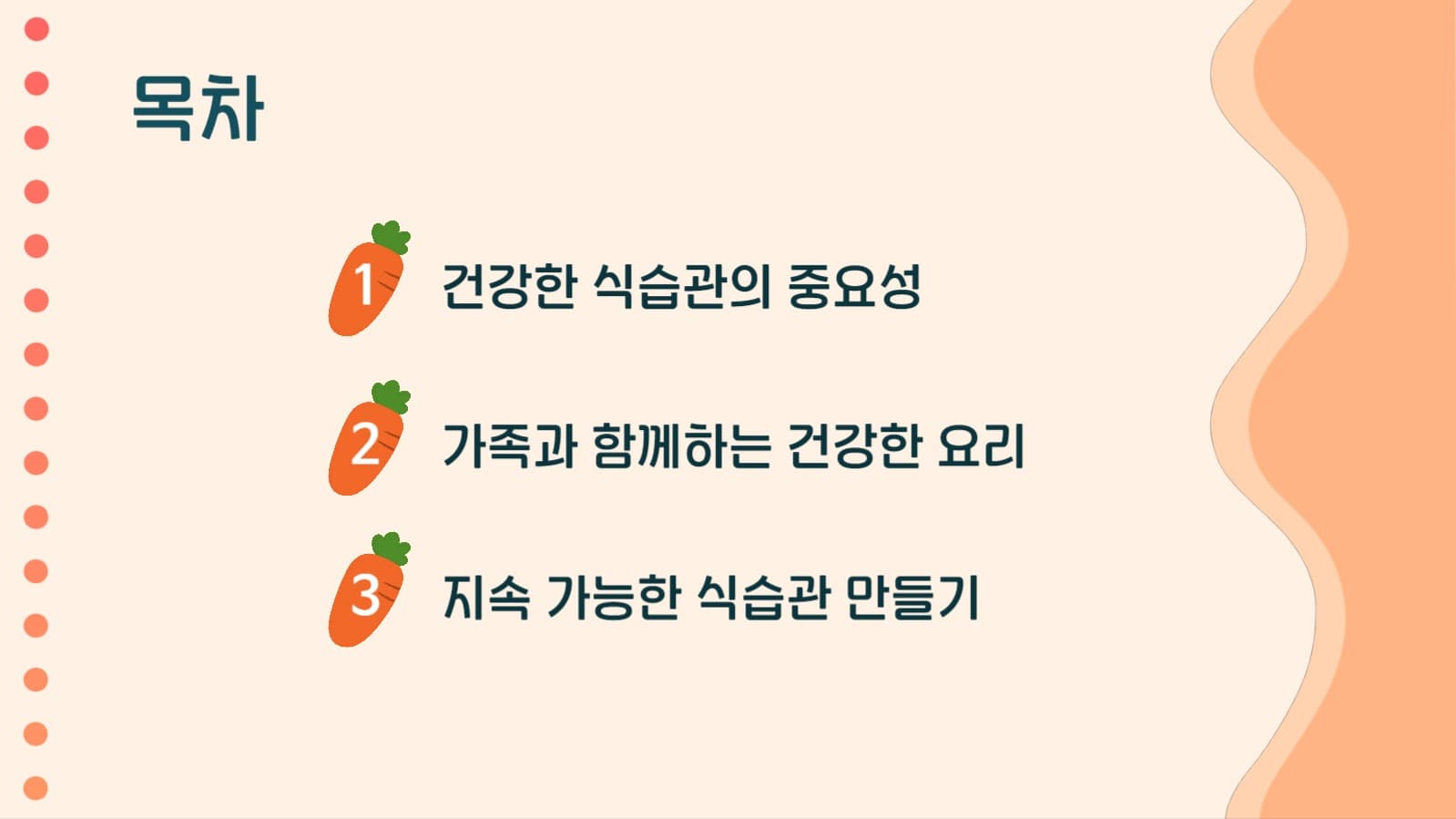 건강한 식습관 정보 프리젠테이션