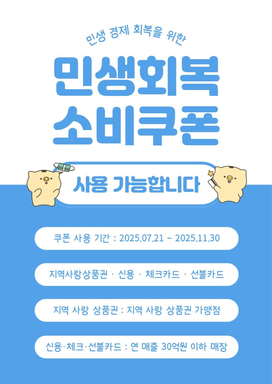 민생회복 소비쿠폰 포스터