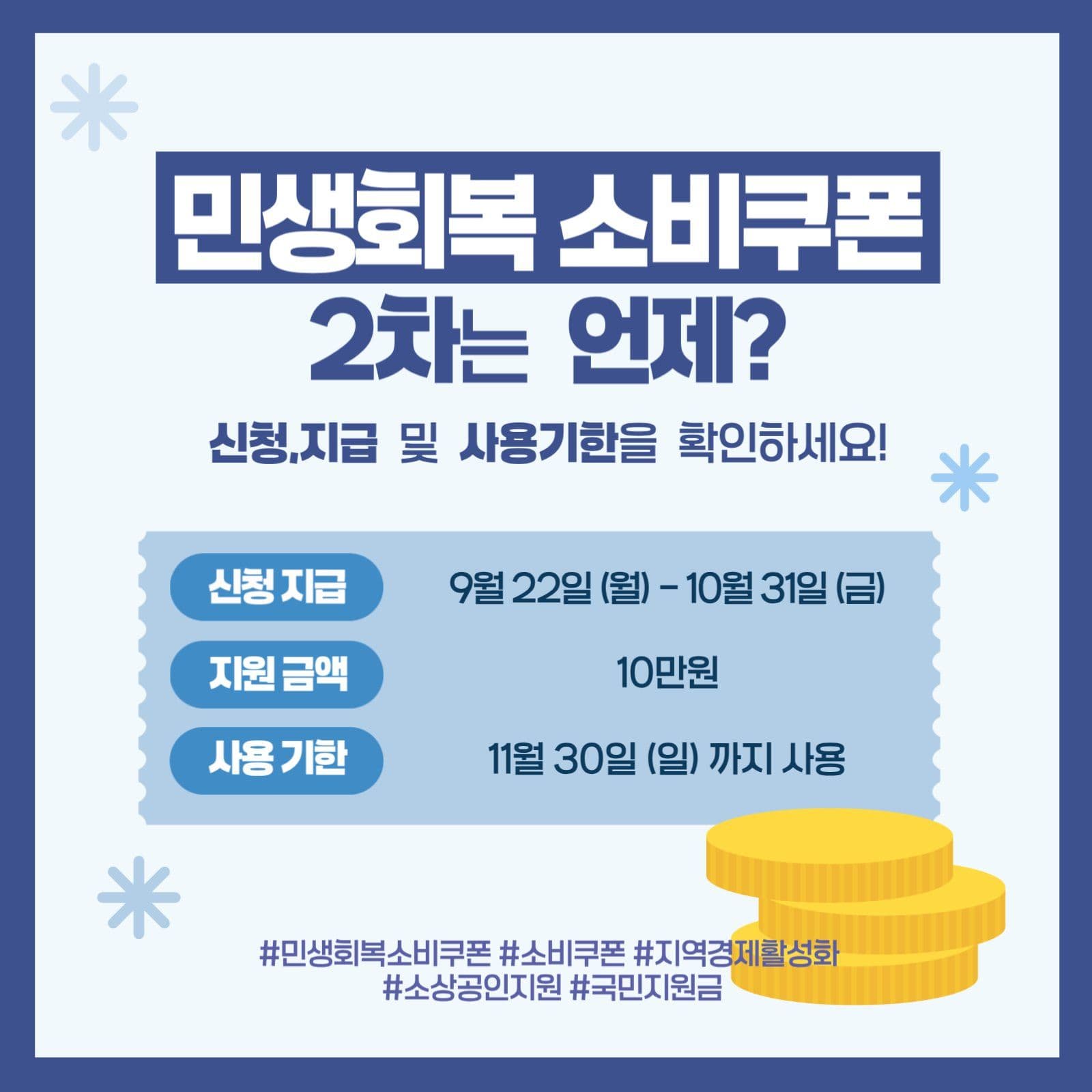 민생회복 소비쿠폰 안내문