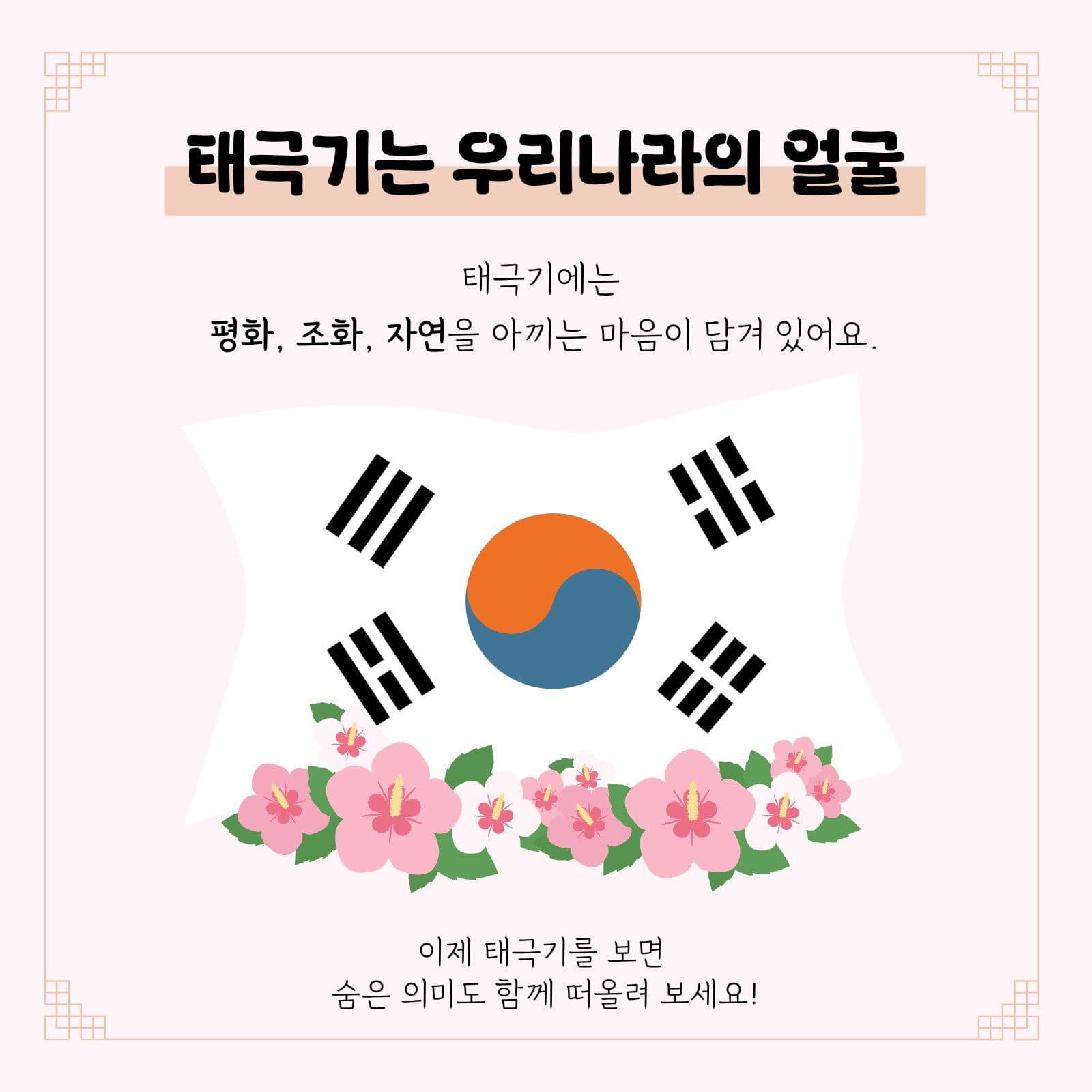 핑크 태극기 의미