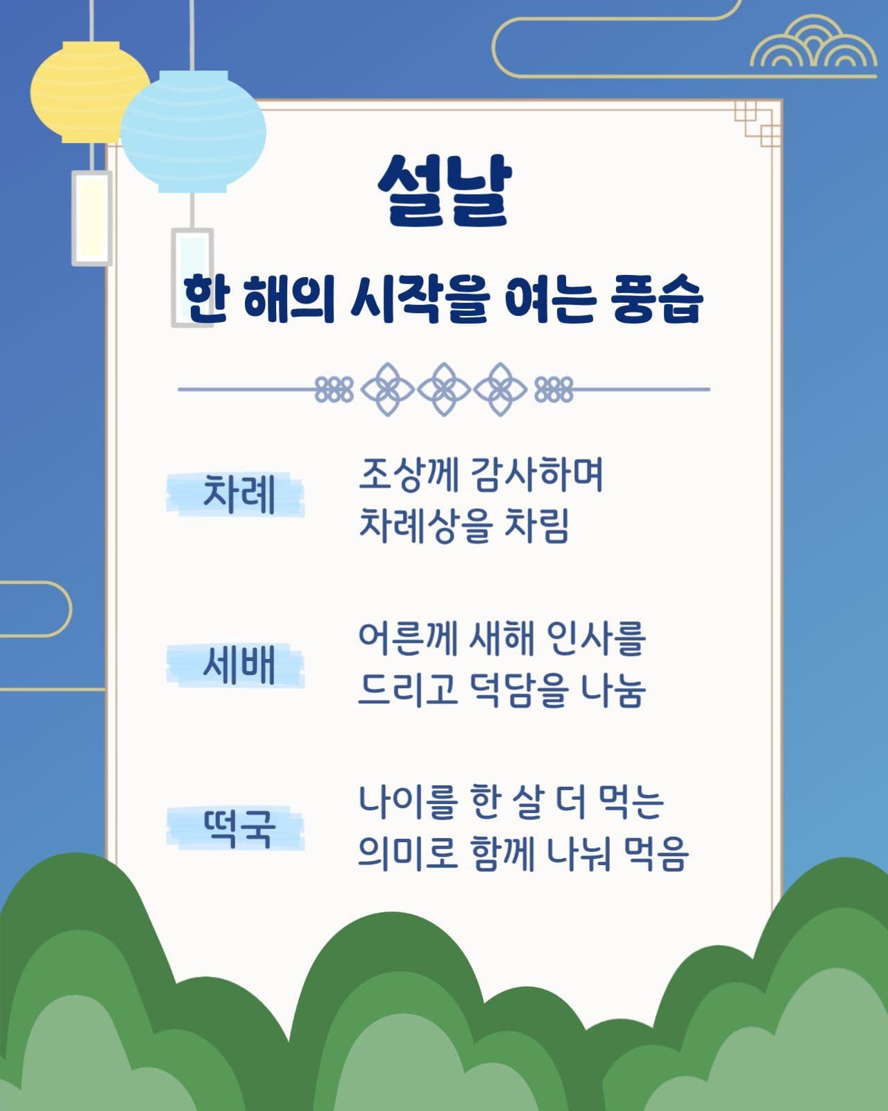 추석 설날 명절풍습 카드뉴스
