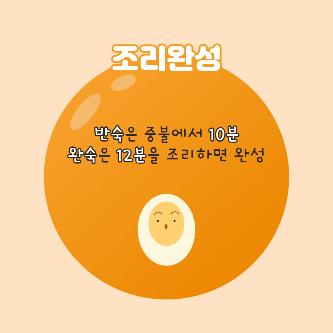 계란 삶는 방법 카드뉴스