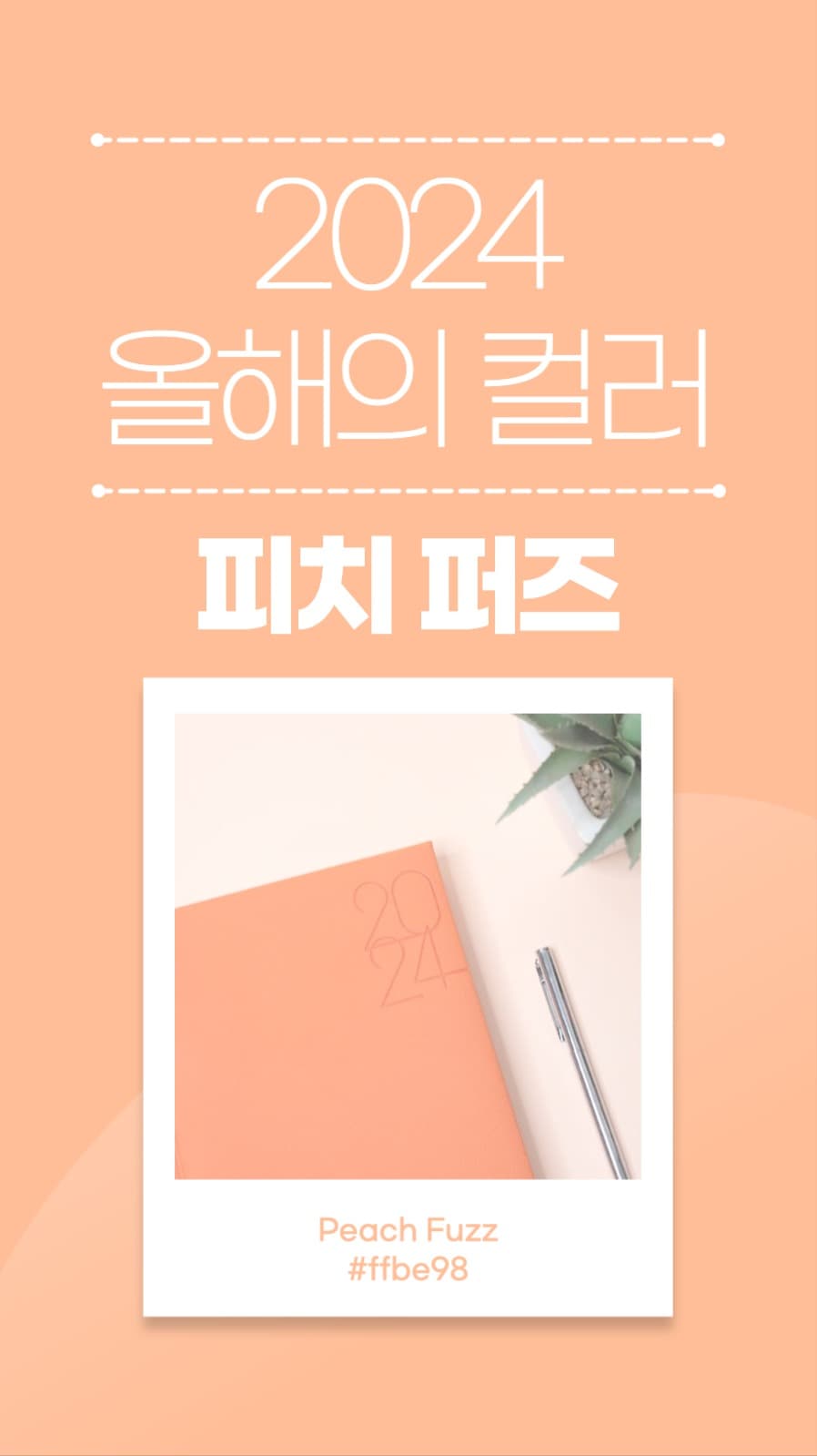 올해의 컬러 피치 퍼즈 인스타그램