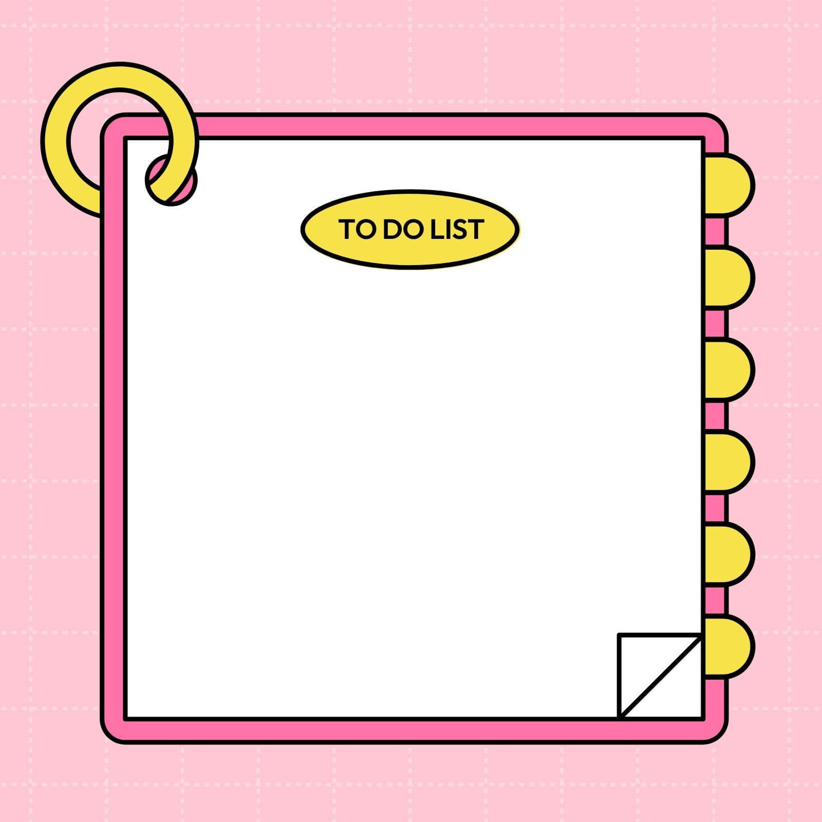 핑크 귀여운 투두리스트 메모지 노트 떡메모지