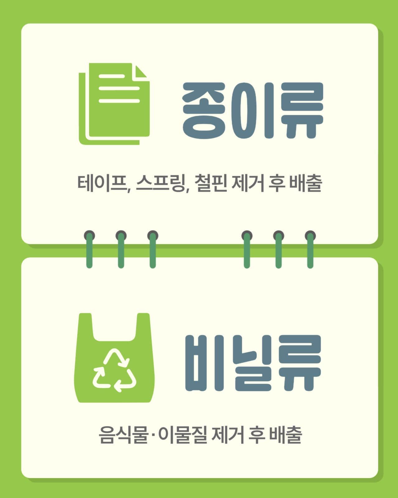 분리배출 가이드 카드뉴스 세로형