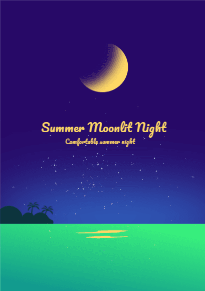 Summer moonlit night