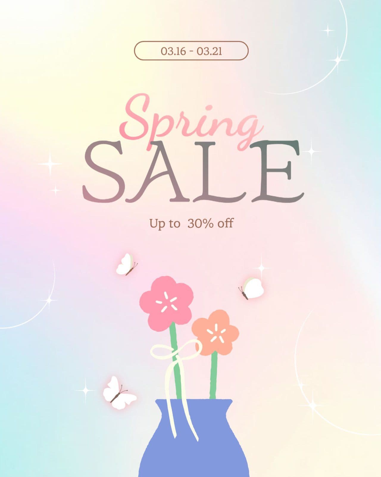 봄맞이 쇼핑 이벤트 프로모션 배너 