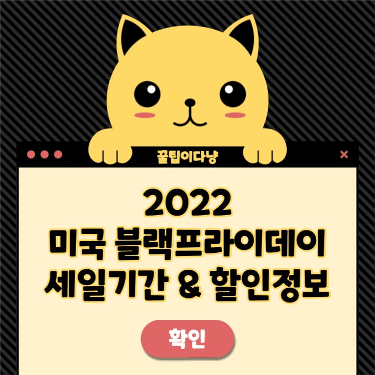 블랙프라이데이 세일기간 할인정보