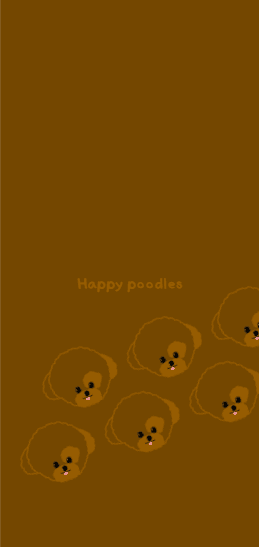 Happy poodles