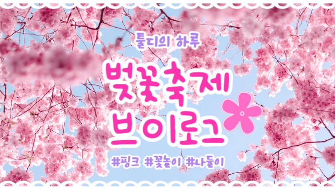 벚꽃축제 브이로그