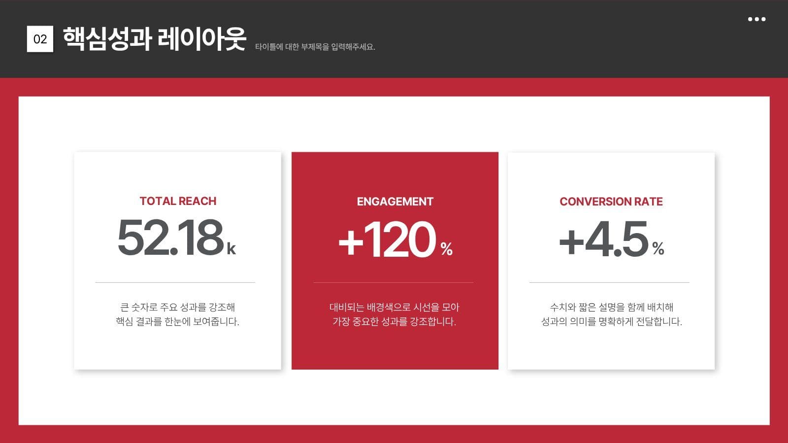 강렬한 레드 프레젠테이션 템플릿 Presentation Templates