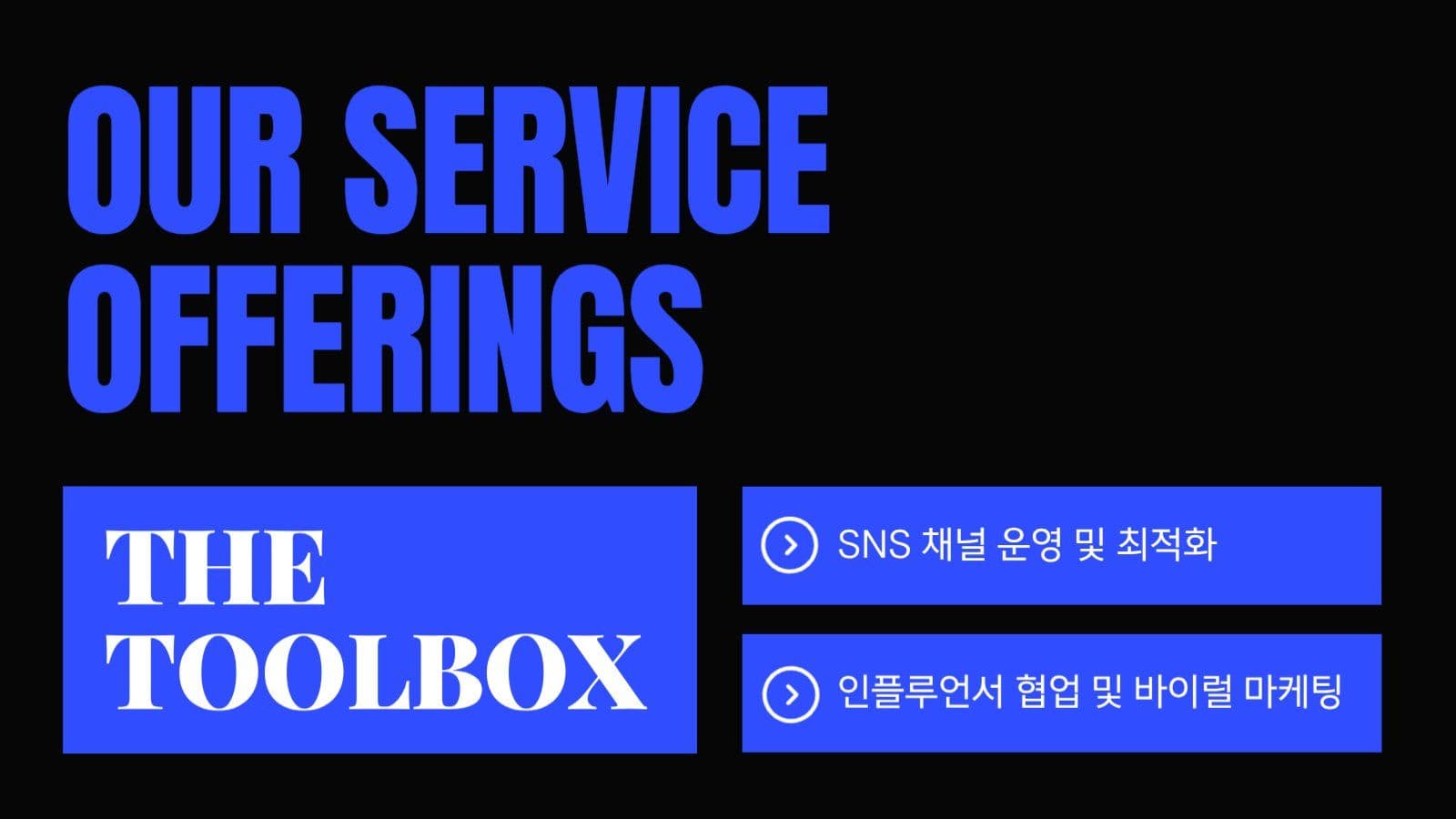 타이포를 강조한 마케팅 ppt