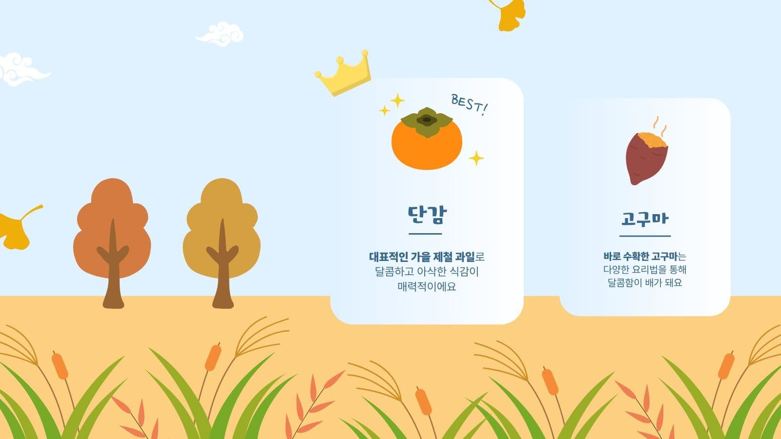 가을 맞이 갈대밭 배경 PPT