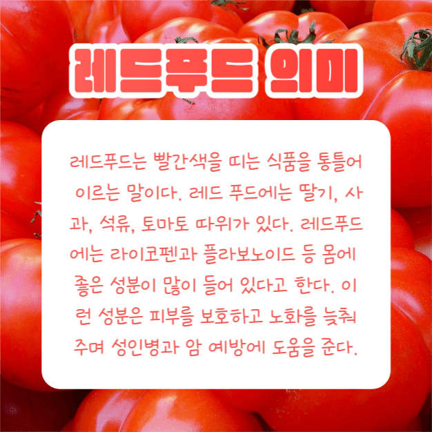레드푸드 4가지 (카드뉴스)