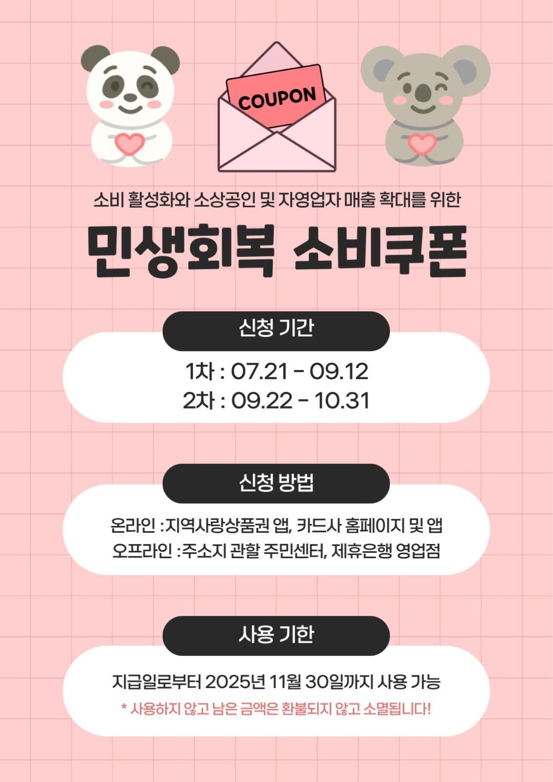 민생회복 소비쿠폰 포스터