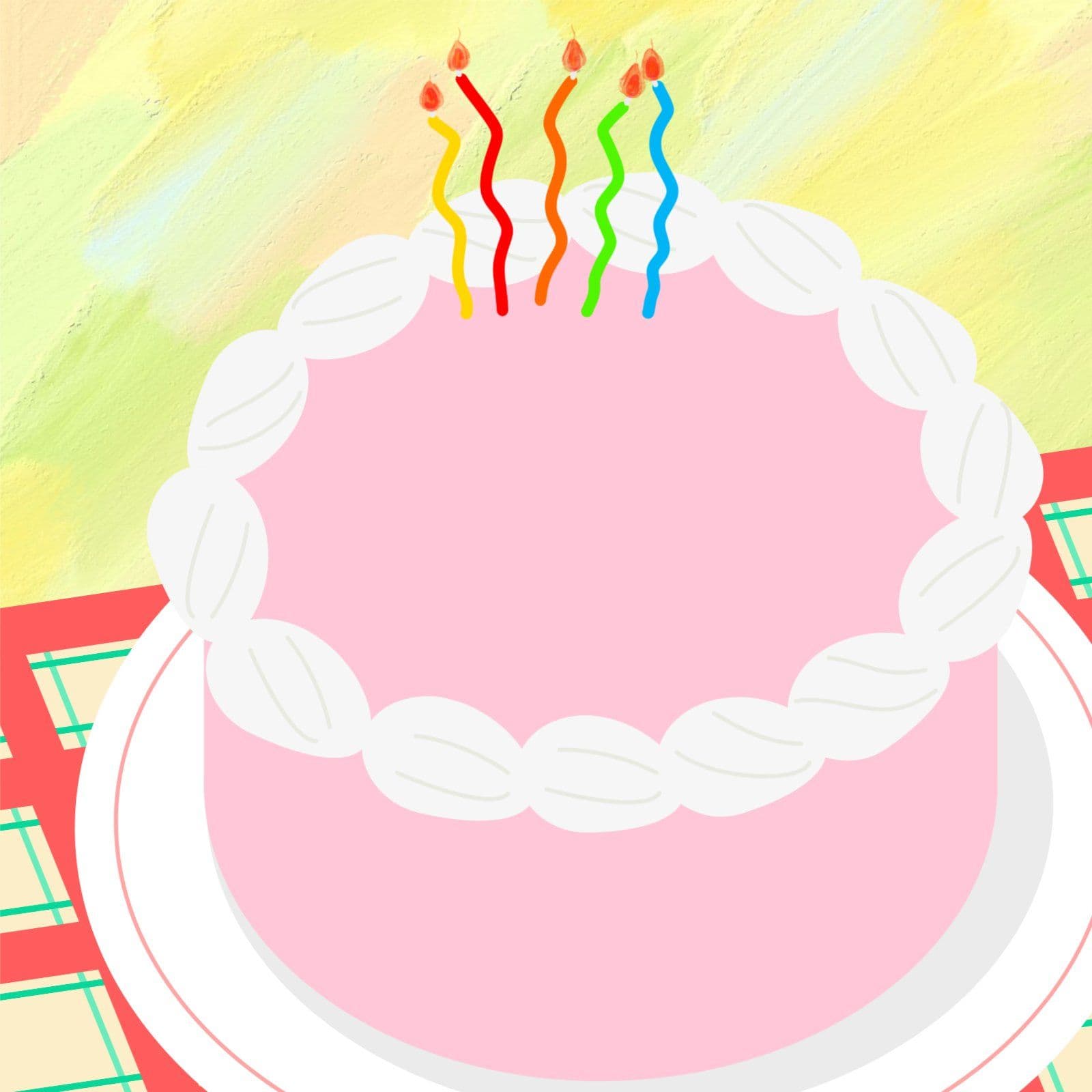 생일 축하 케이크 떡메모지