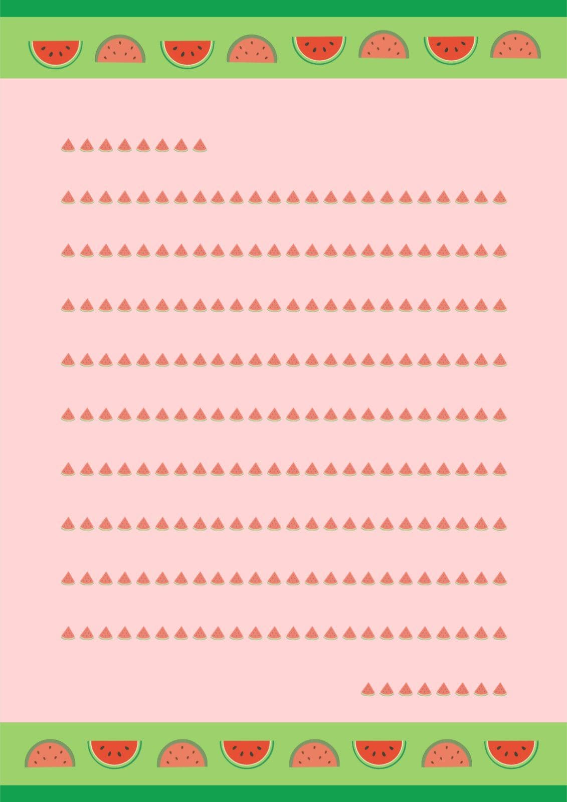 수박 편지지