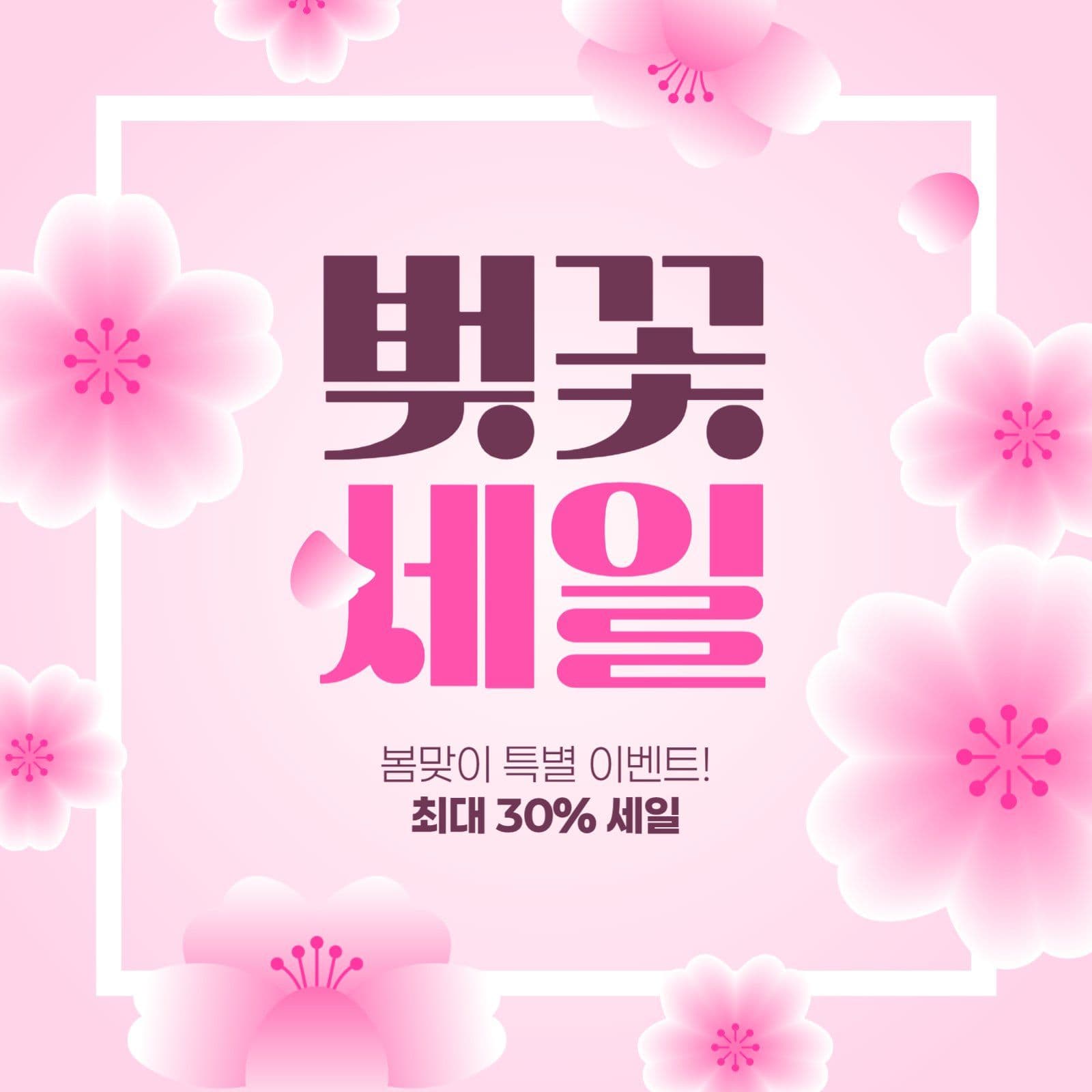 봄 세일 게시물