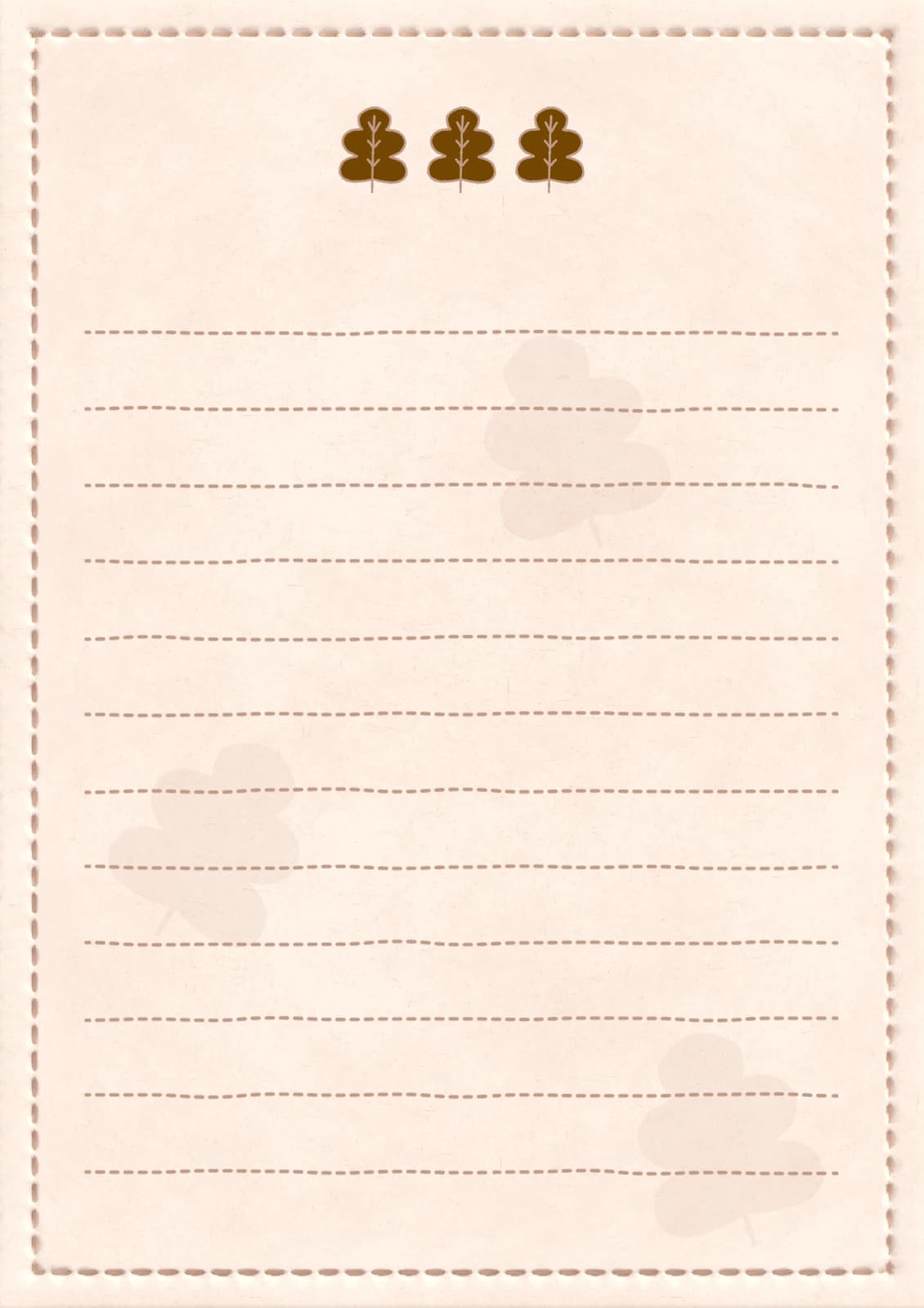 나뭇잎 편지지