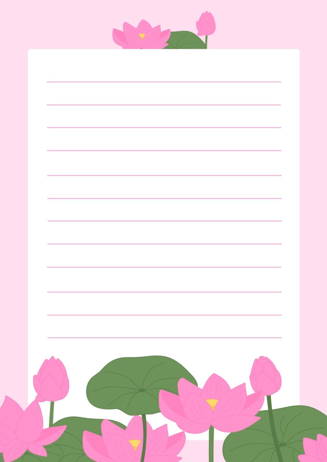 연꽃 편지지