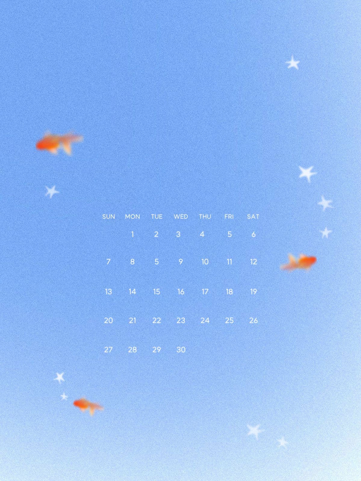 몽환적인 별과 금붕어 배경화면 