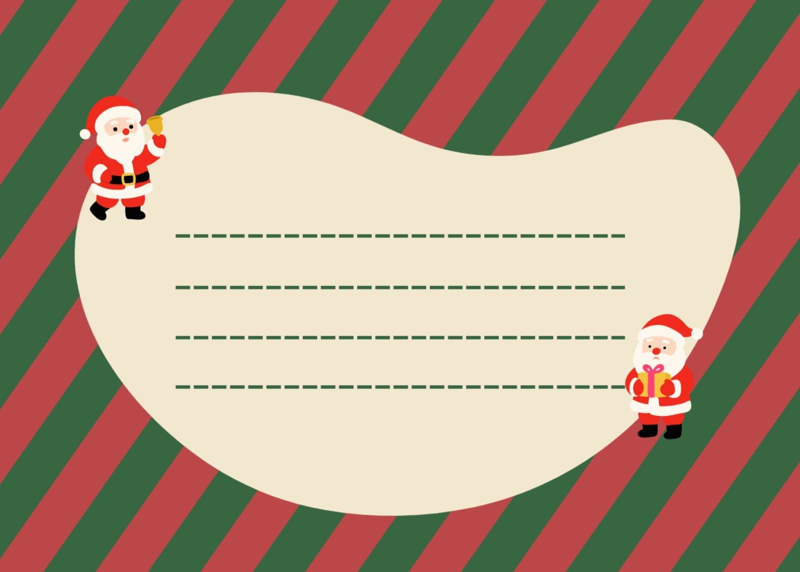 귀여운 산타 크리스마스 엽서
