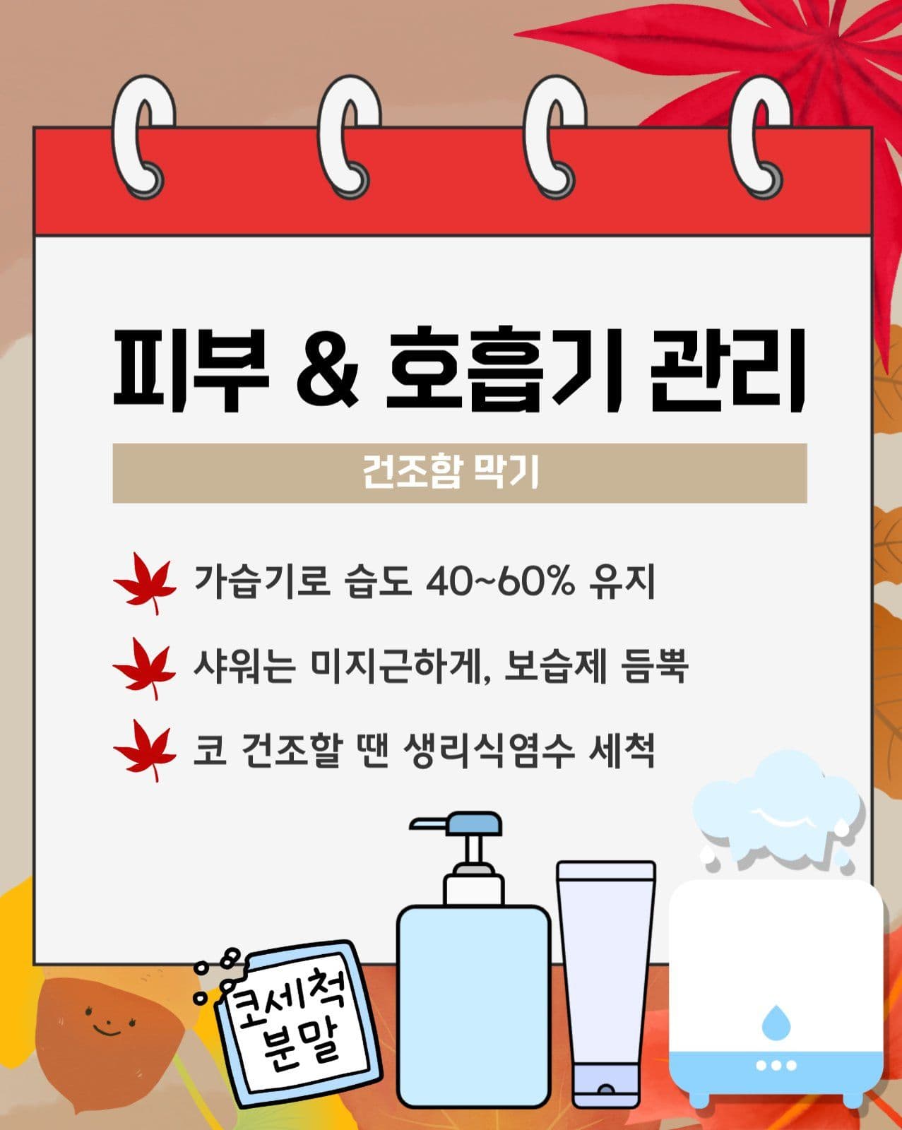 가을 환절기 건강관리 카드뉴스 