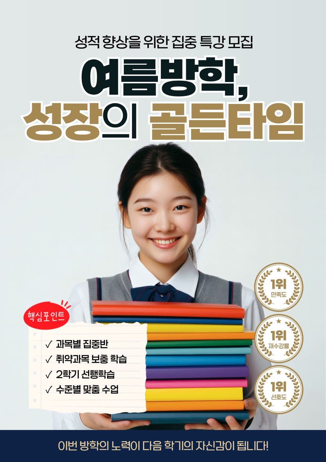 학원 교육 전단지