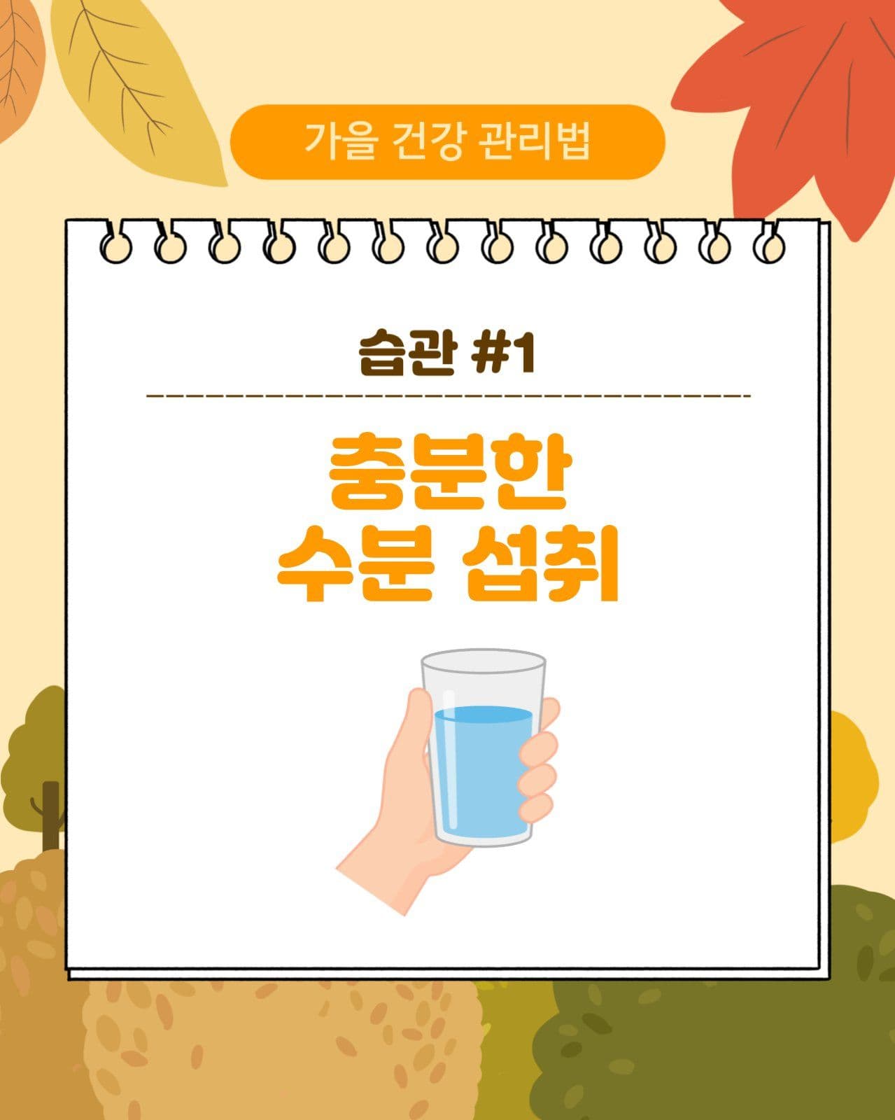가을 환절기 건강 관리 습관 카드뉴스