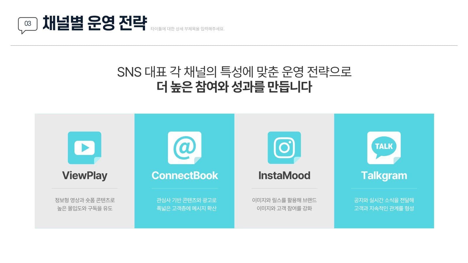 눈에 확 띄는 SNS 마케팅 보고서 