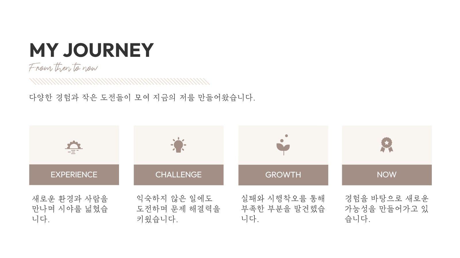 베이지 퍼스널 브랜딩 자기소개서