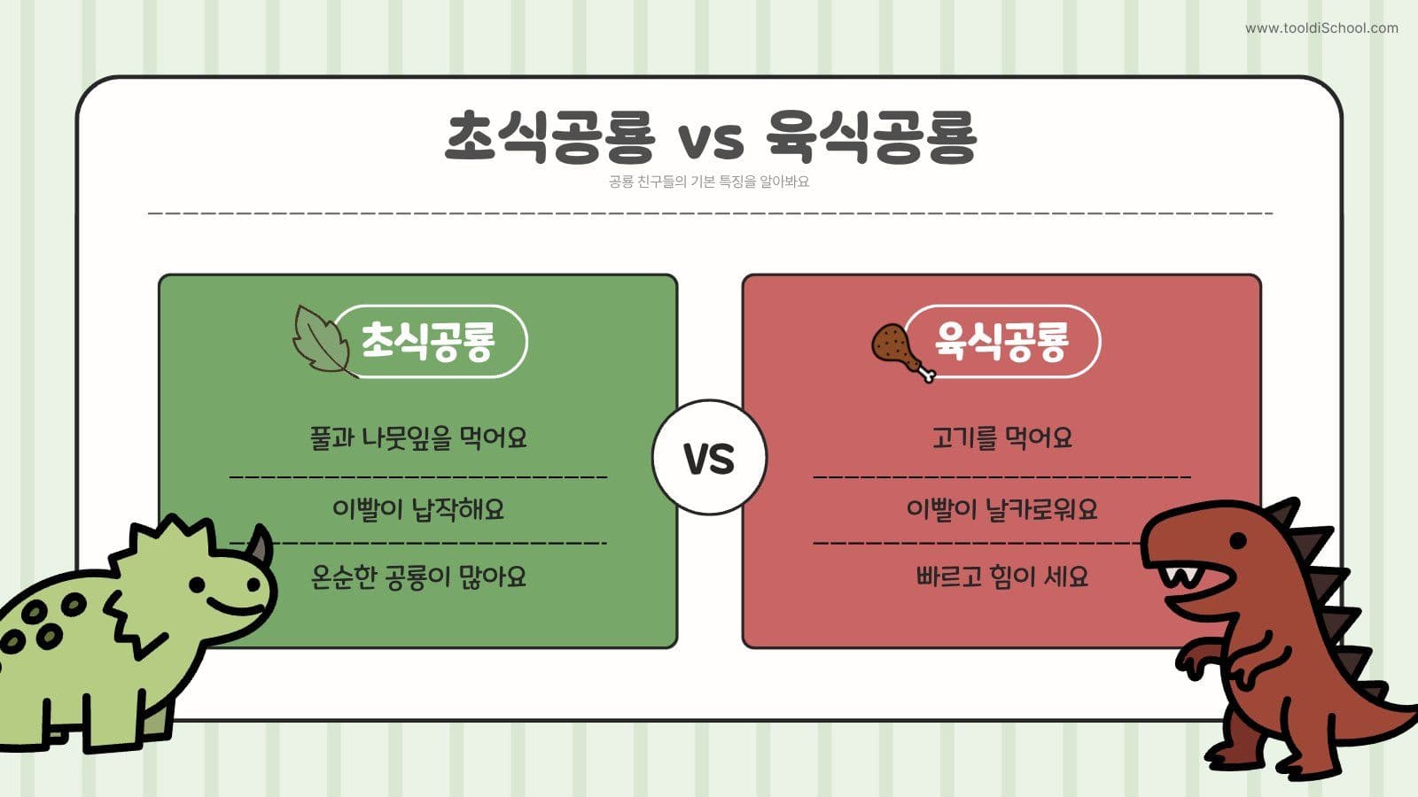 공룡 수업 어린이 PPT 템플릿
