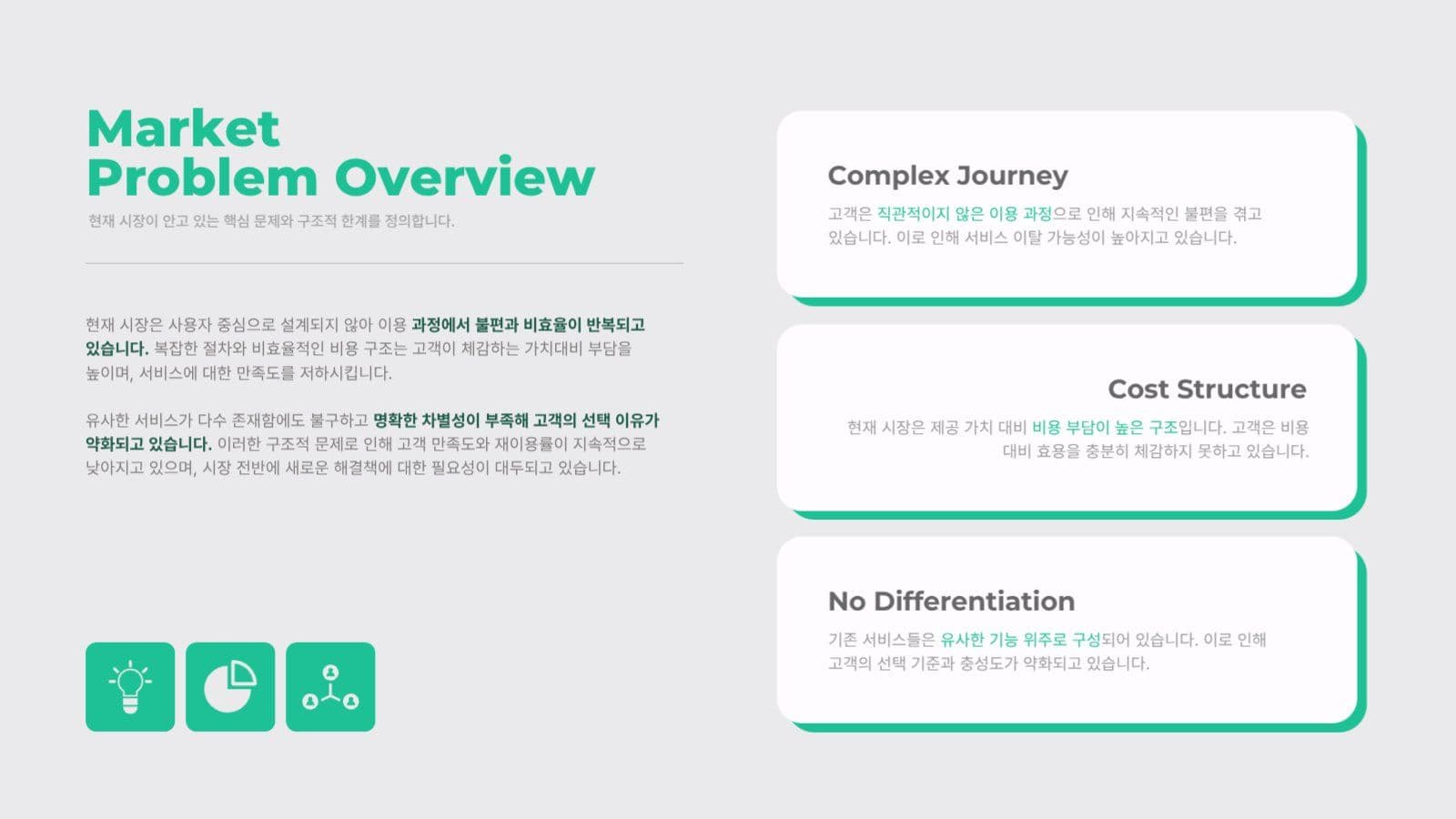 녹색 깔끔한 비즈니스 사업 계획서
