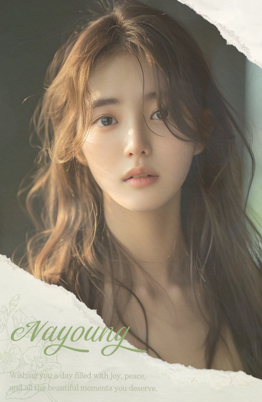 찢어진 종이 프레임 포토카드