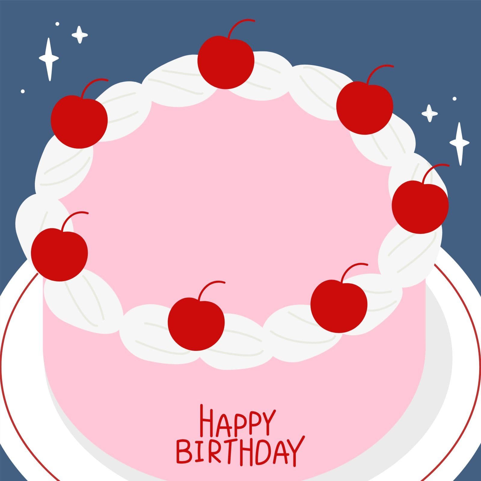 생일 케이크 떡메모지