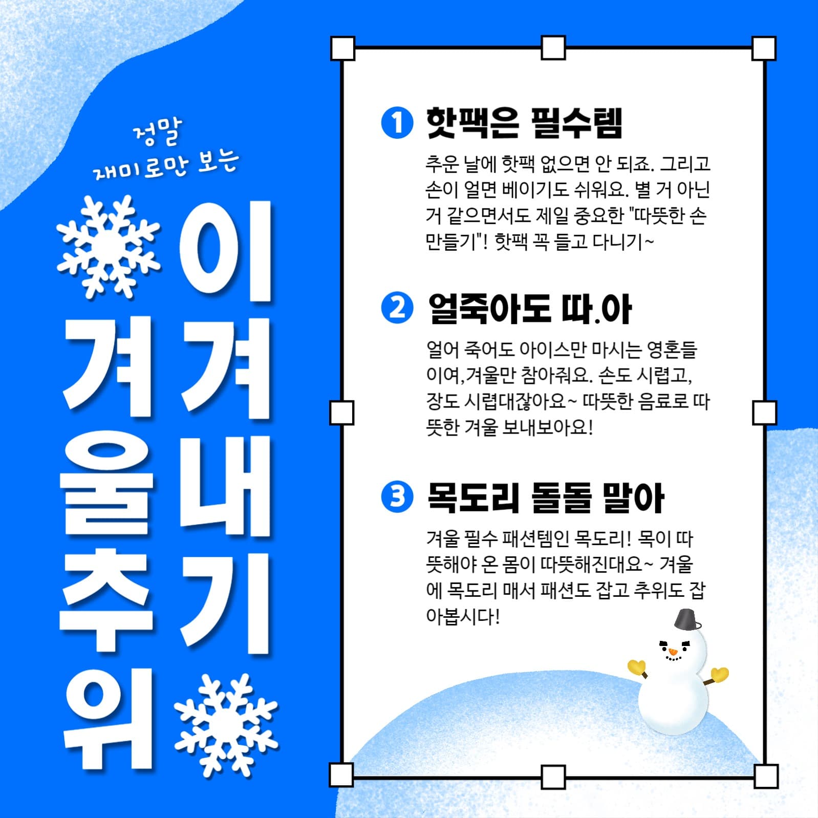겨울나기 피드