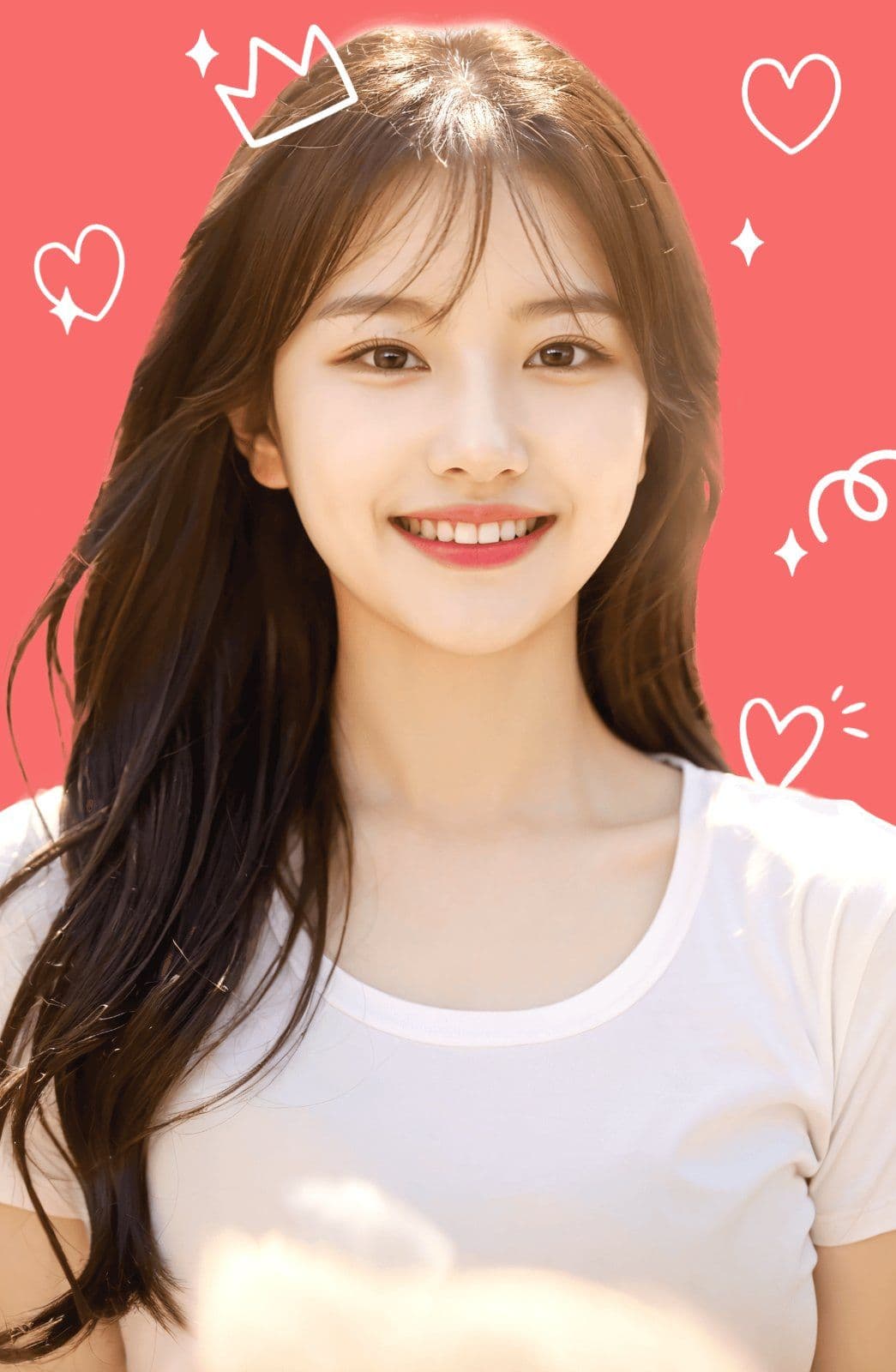핑크 포토카드 디자인