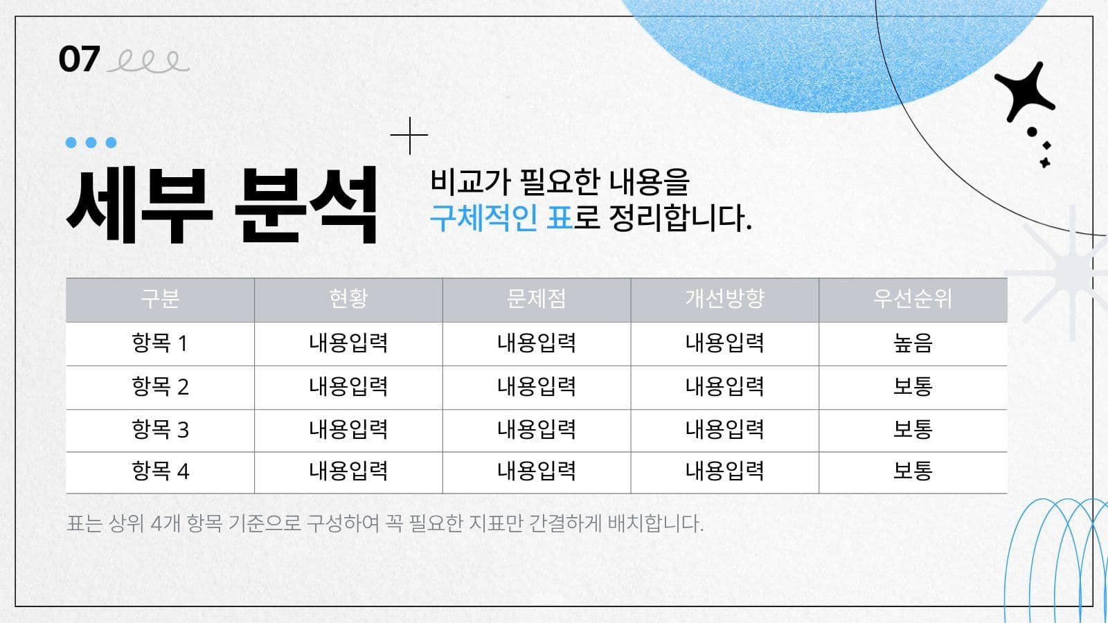 심플한 하늘색 발표 보고 프리젠테이션 프레젠테이션 템플릿