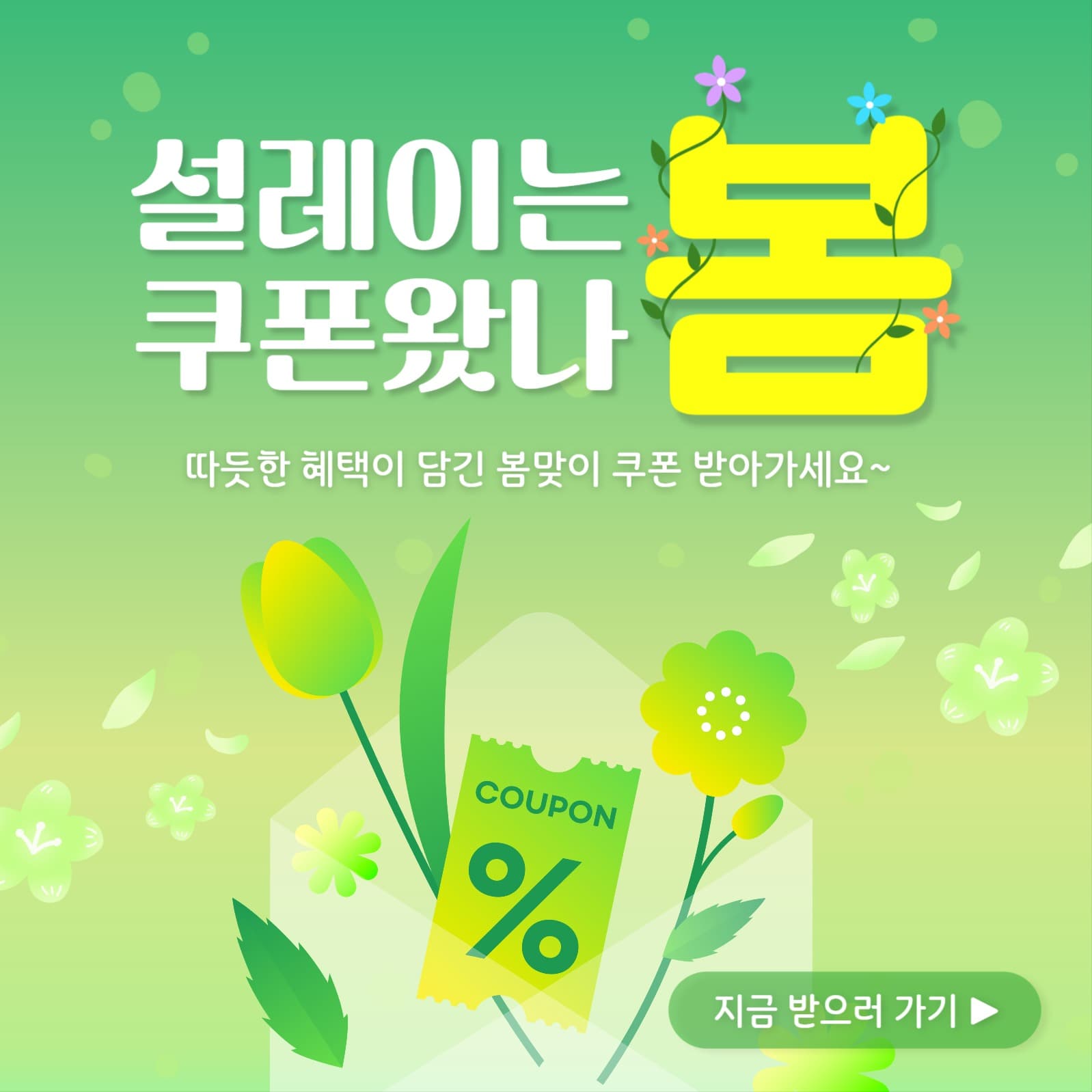 봄 쿠폰 배너