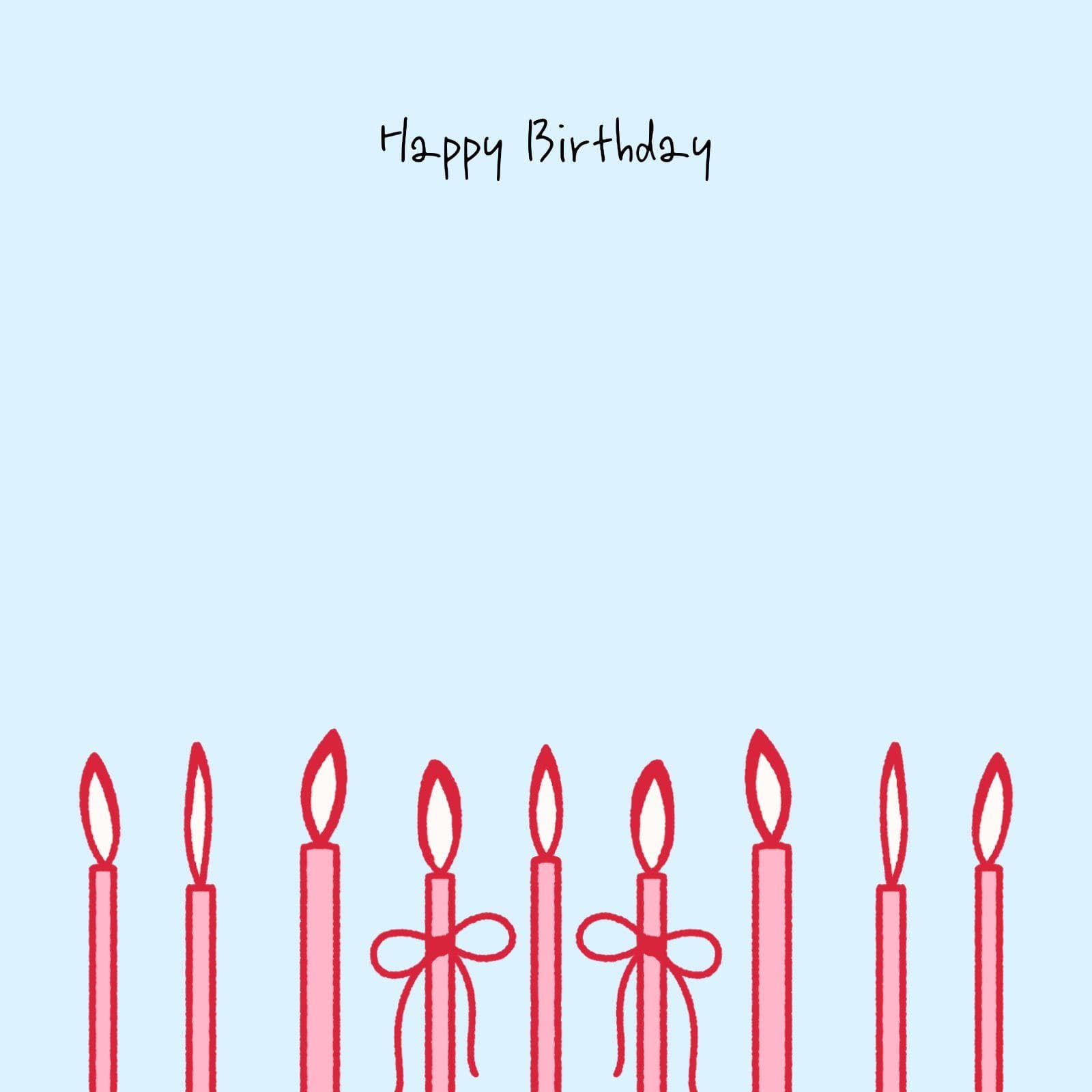 하늘색 심플 생일축하 메모장 떡메모지