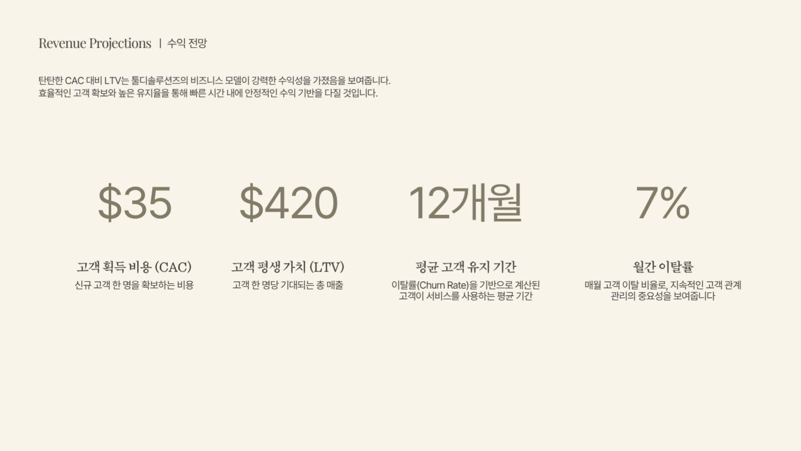 차분한 베이지브라운 비즈니스 제안서