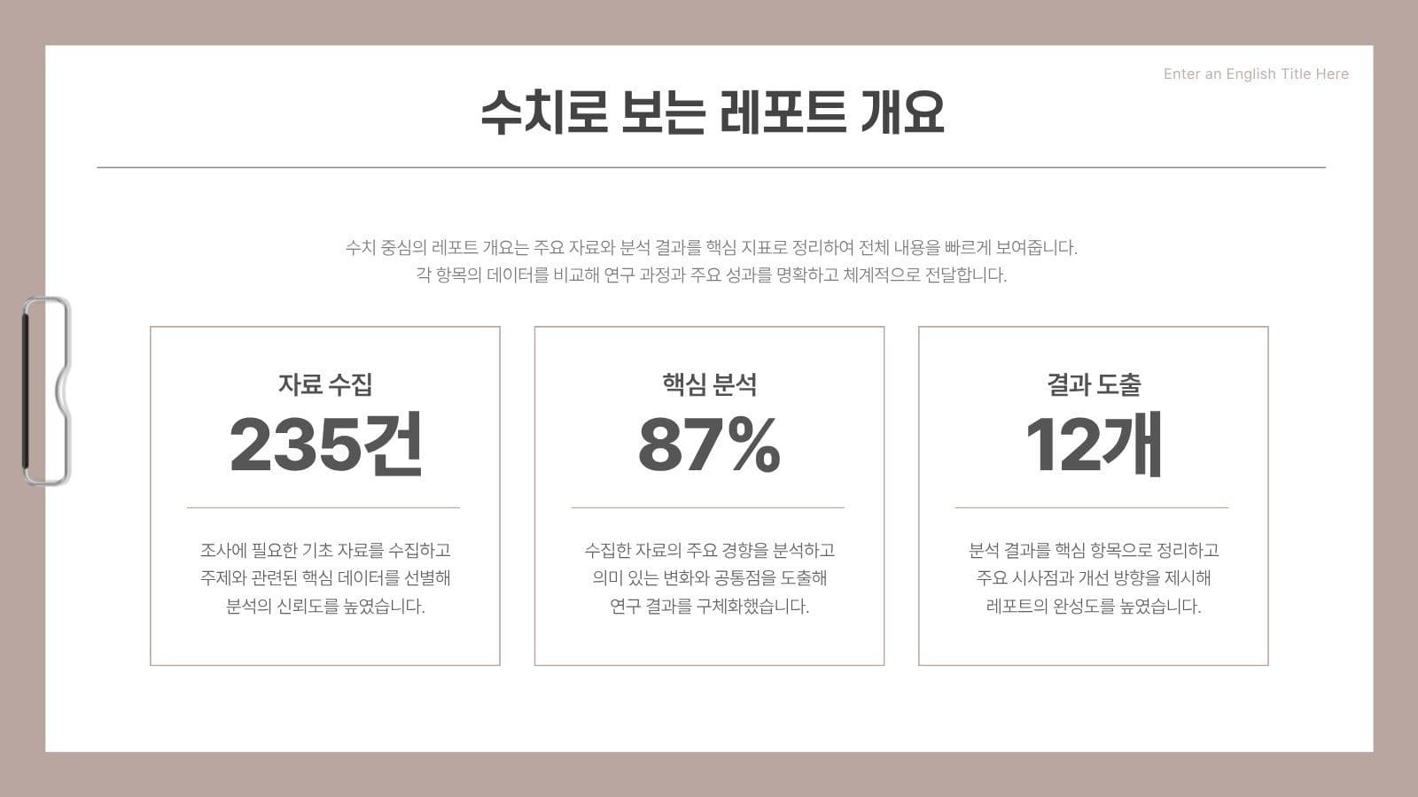 대학생 과제 레포트 PPT  템플릿